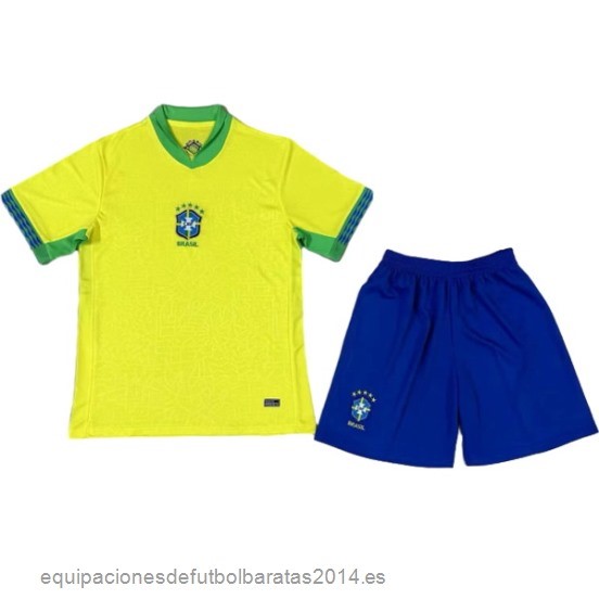 Nuevo 1ª Conjunto De Hombre Brasil 2024 Amarillo Baratas